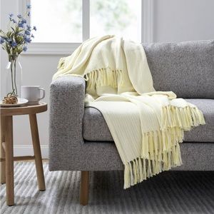 GAP HOME Mini Twill Stripe Organic Cotton Throw New (2)